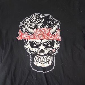 Black Graphic Skull T-Shirt